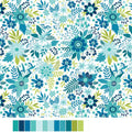 WILDFLOWERS LAKE Among the Wildflowers II 17100-49 Half Yard