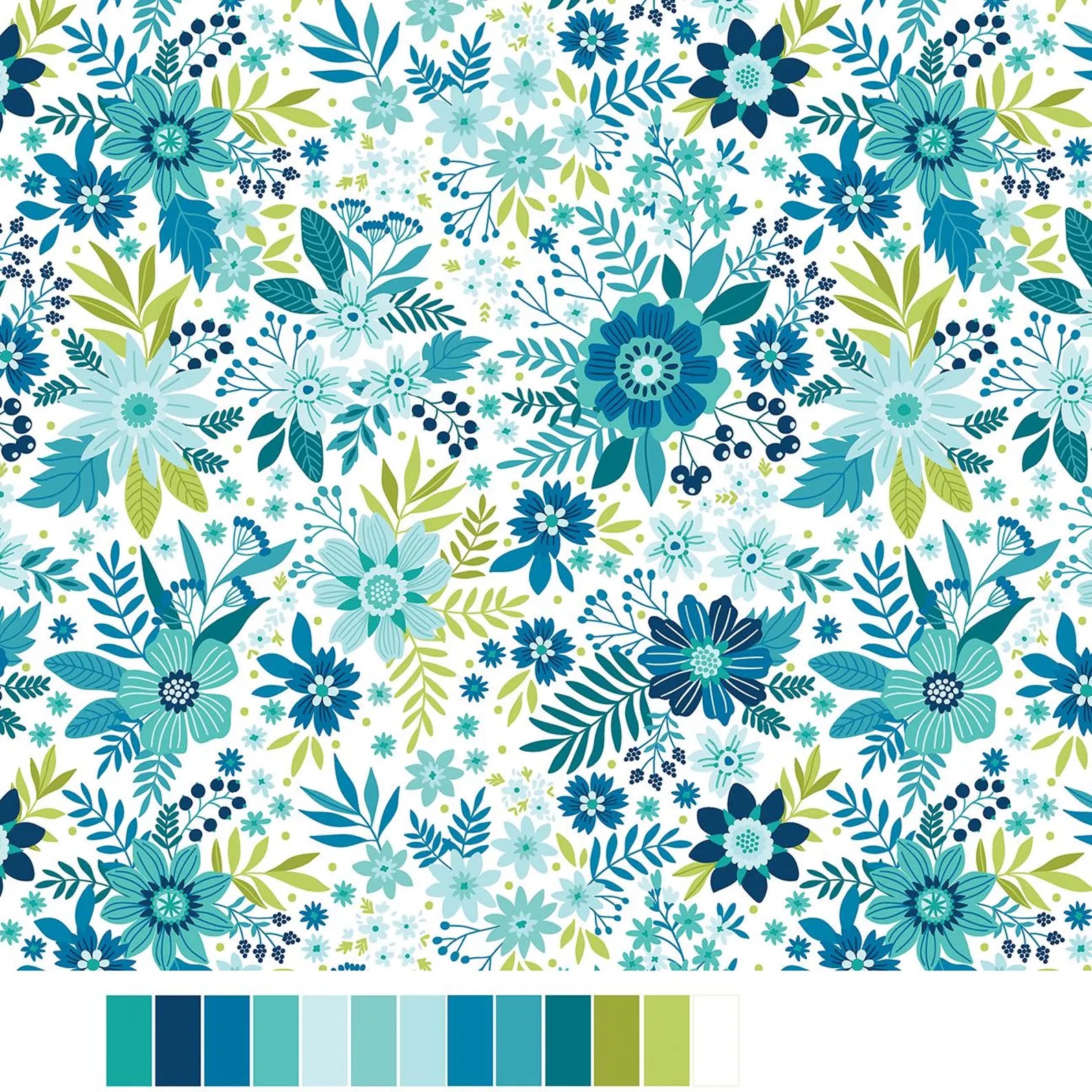 WILDFLOWERS LAKE Among the Wildflowers II 17100-49 Half Yard